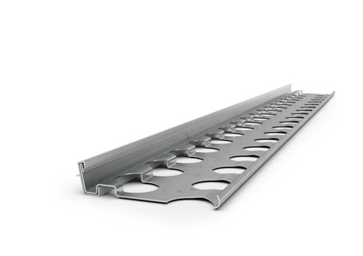 Baukom Sockelprofil Hart-PVC 2,5 mt Weiss verzinktes Stahlblech 14 mm 1270